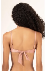 Top Meia Taça Crystals By Swarovski Lumier Rosa Dusty