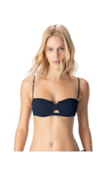 Top Meia Taça Drapeado Bobby Dark Navy