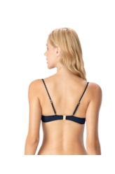 Top Meia Taça Drapeado Bobby Dark Navy