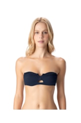 Top Meia Taça Drapeado Bobby Dark Navy