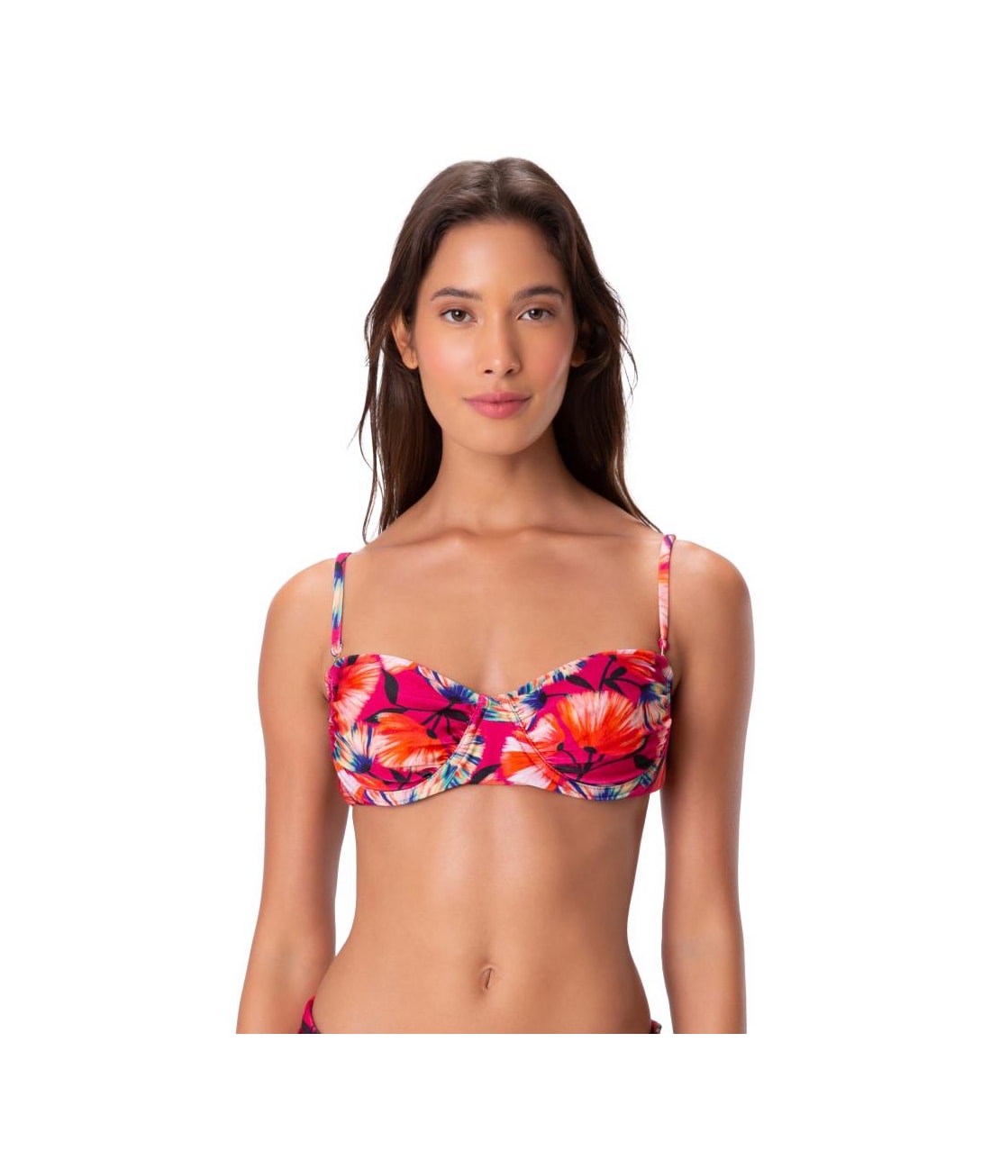 Top Meia Taça Franzido Catalina Pink