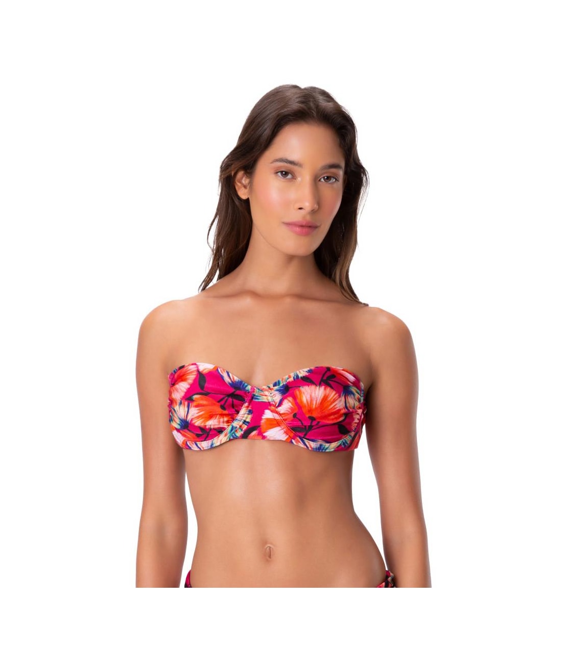 Top Meia Taça Franzido Catalina Pink