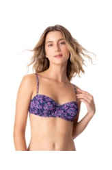 Top Meia Taça Franzido Sepalas Pink
