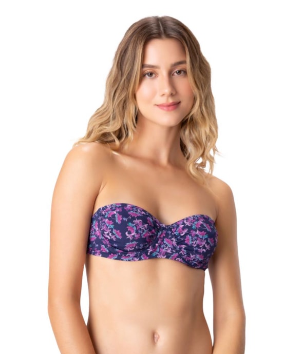 Top Meia Taça Franzido Sepalas Pink