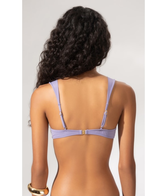 Top Meia Taça Lenço Comfort Draping Lilas