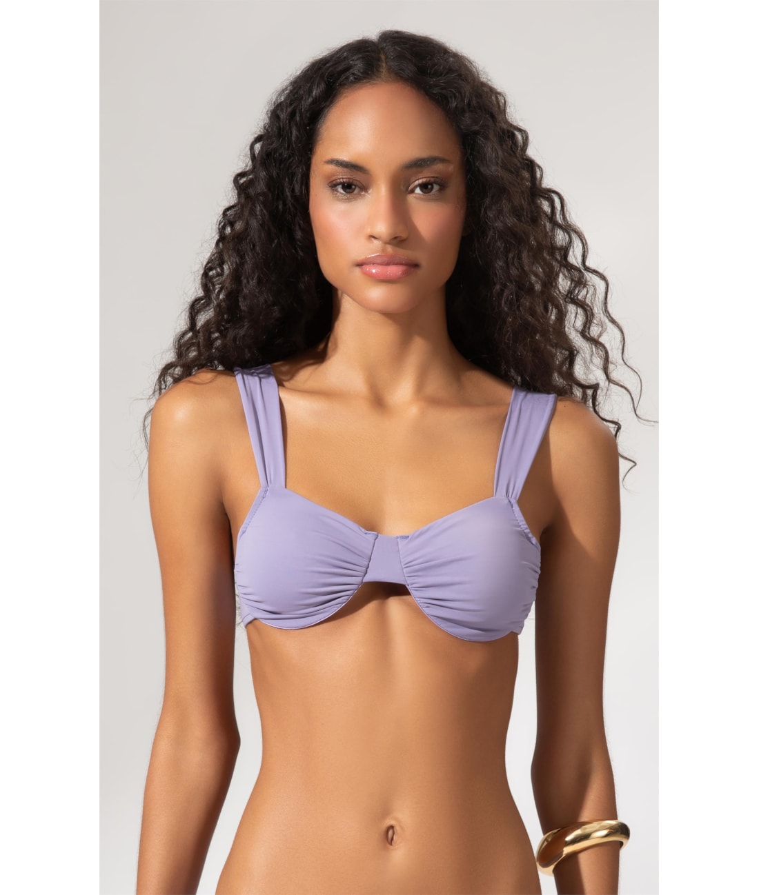 Top Meia Taça Lenço Comfort Draping Lilas