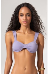 Top Meia Taça Lenço Comfort Draping Lilas