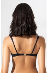 Top Meia Taça Lenço Comfort Draping Preto