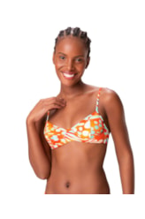 Top Meia Taça Madonna Comfort Acqua Vermelho