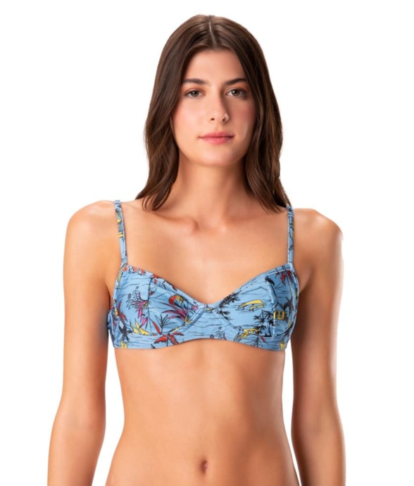 Top Meia Taça Madonna Comfort Bahamas Turquesa