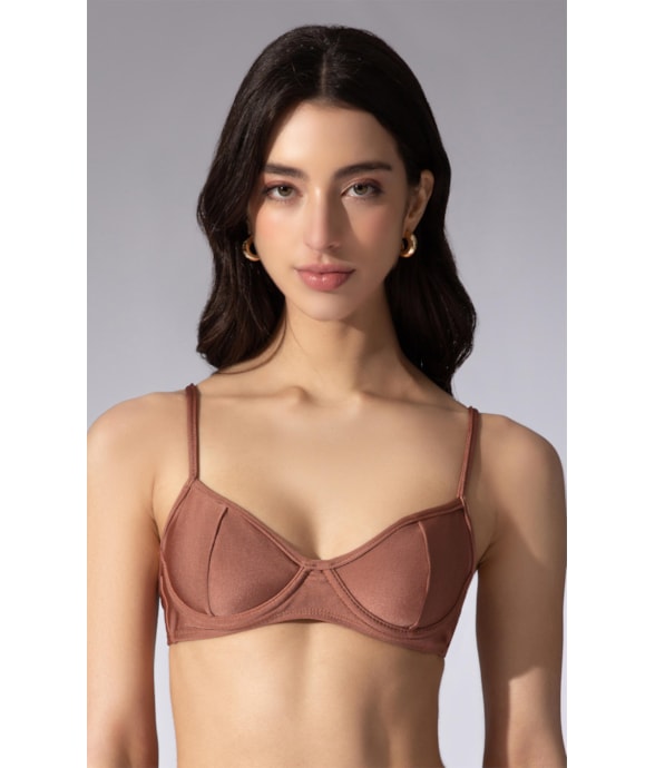 Top Meia Taça Madonna Comfort Bel Air Marrom