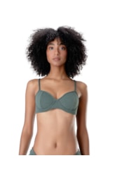 Top Meia Taça Madonna Comfort Bobby Verde Militar