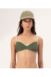 Top Meia Taça Madonna Comfort Breeze Verde Militar