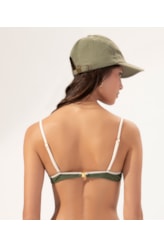 Top Meia Taça Madonna Comfort Breeze Verde Militar