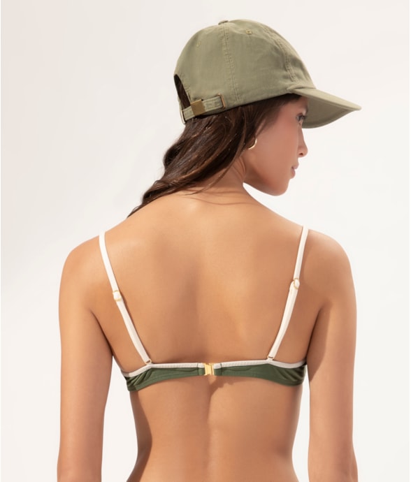 Top Meia Taça Madonna Comfort Breeze Verde Militar