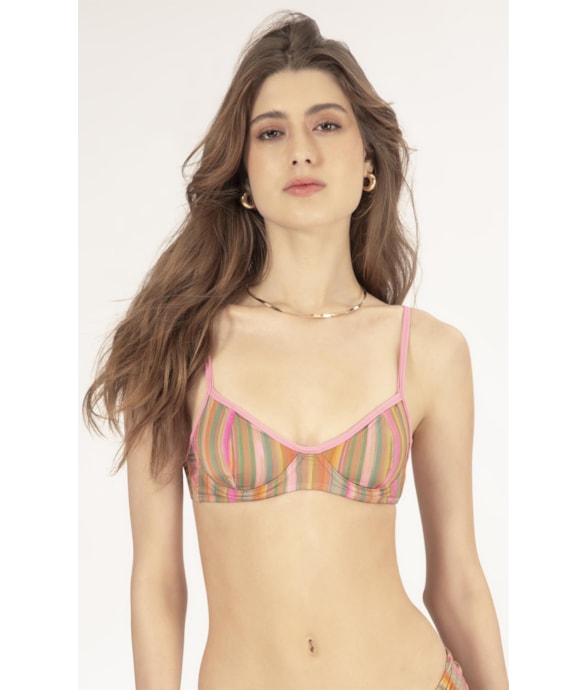 Top Meia Taça Madonna Comfort Celina Ocre