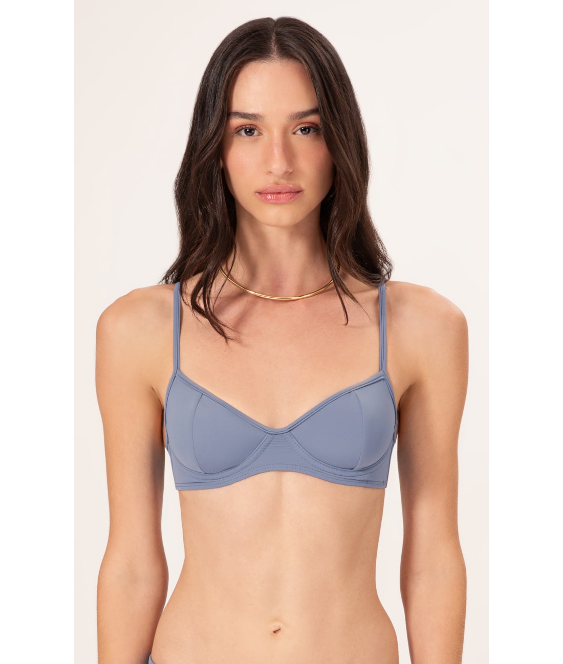 Top Meia Taça Madonna Comfort Clássicos Azul Seco