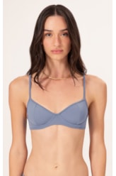Top Meia Taça Madonna Comfort Clássicos Azul Seco