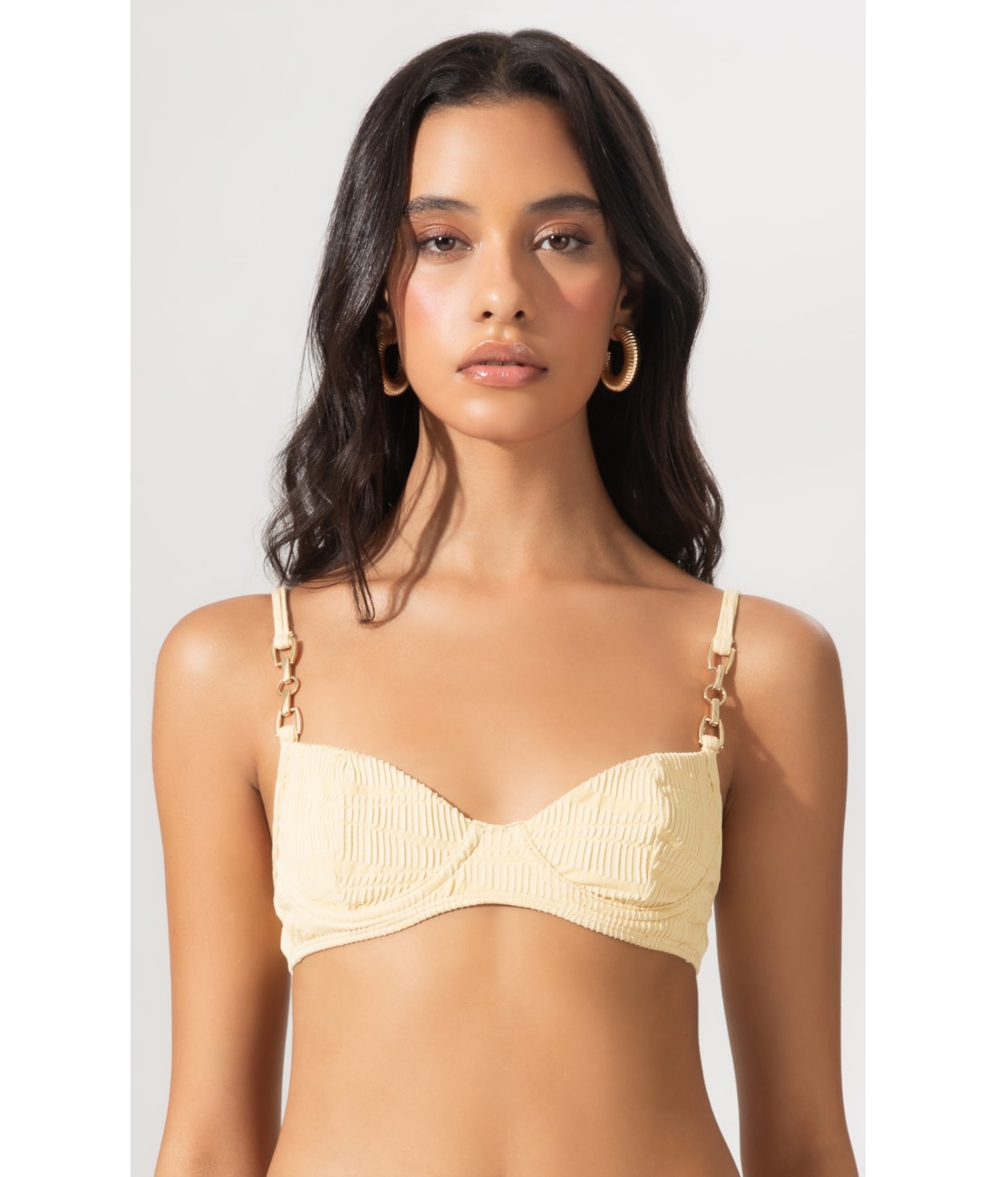 Top Meia Taça Madonna Comfort Marée Amarelo Manteiga