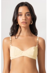 Top Meia Taça Madonna Comfort Marée Amarelo Manteiga