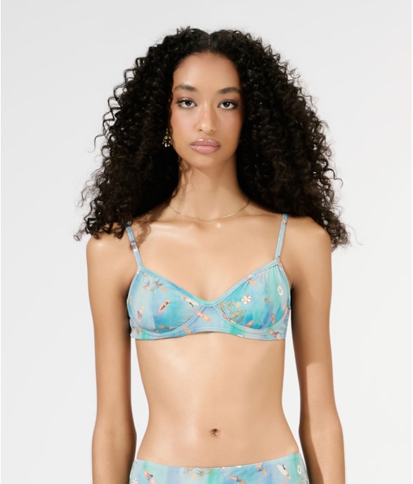 Top Meia Taça Madonna Comfort Surf Azul Bic