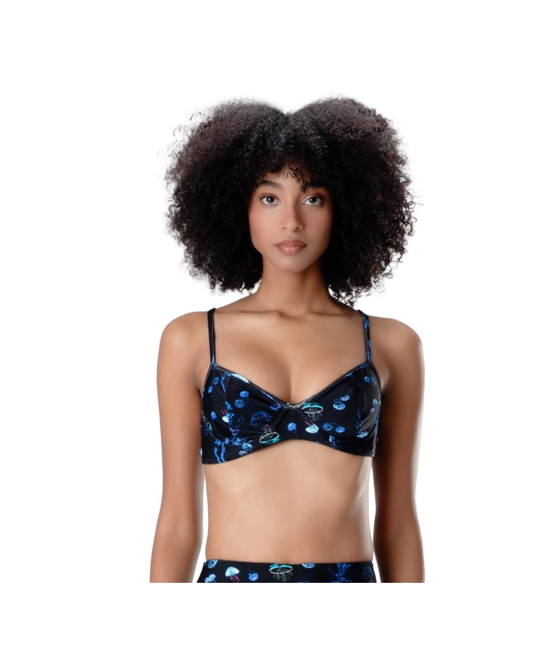 Top Meia Taça Madonna Physalia Preto