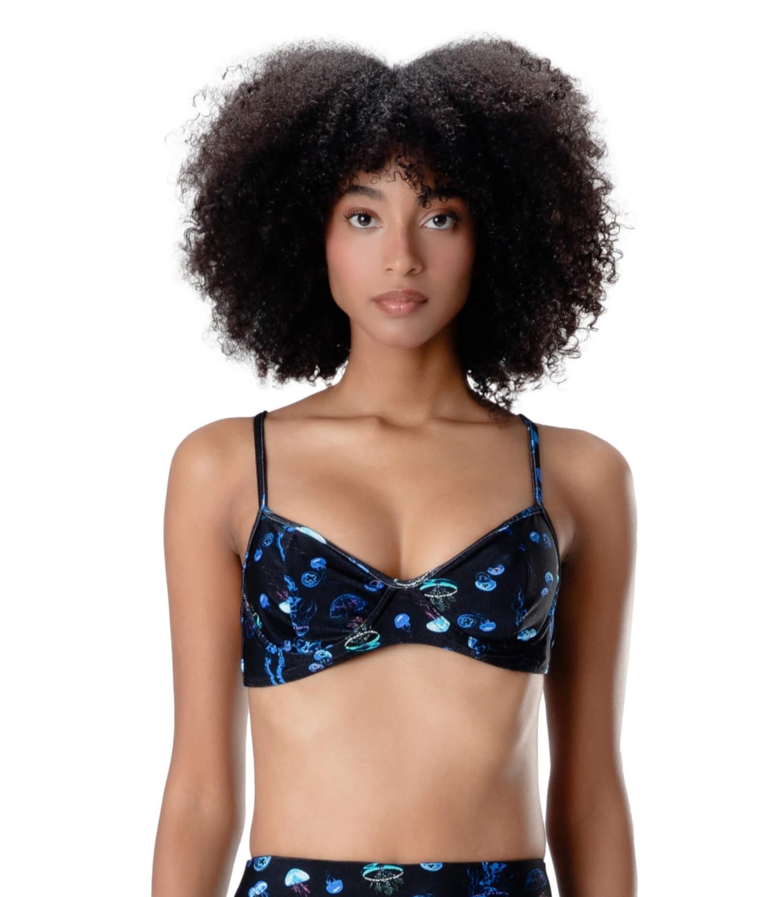 Top Meia Taça Madonna Physalia Preto