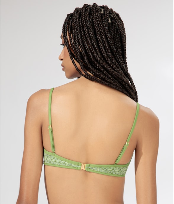 Top Meia Taça New Viés Comf Mesh Malibu Verde Maçã