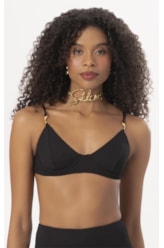 Top Meia Taça Pala Comfort Bobby Preto
