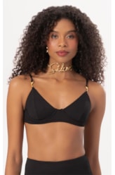 Top Meia Taça Pala Comfort Bobby Preto
