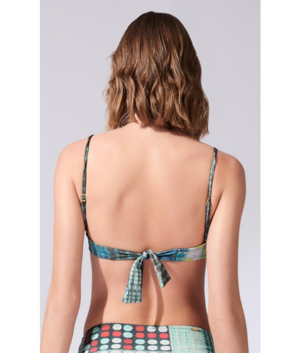 Top Meia Taça Pala Comfort Cali Verde Agua