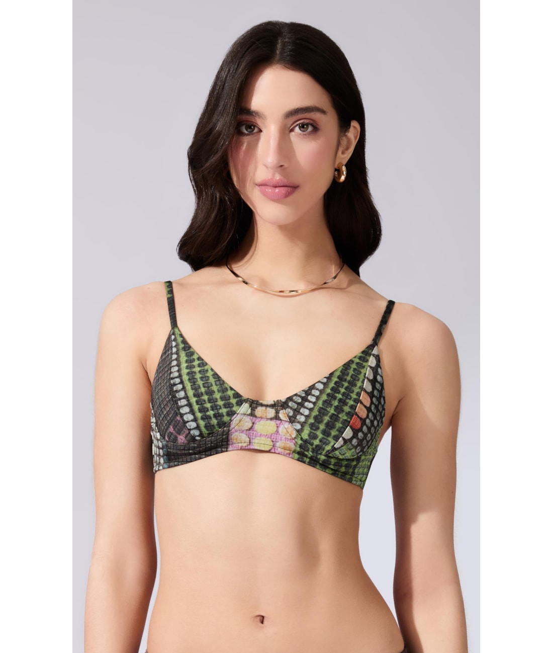 Top Meia Taça Pala Comfort Cali Verde Escuro