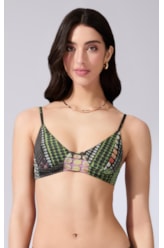 Top Meia Taça Pala Comfort Cali Verde Escuro