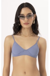 Top Meia Taça Pala Comfort Clássicos Azul Seco