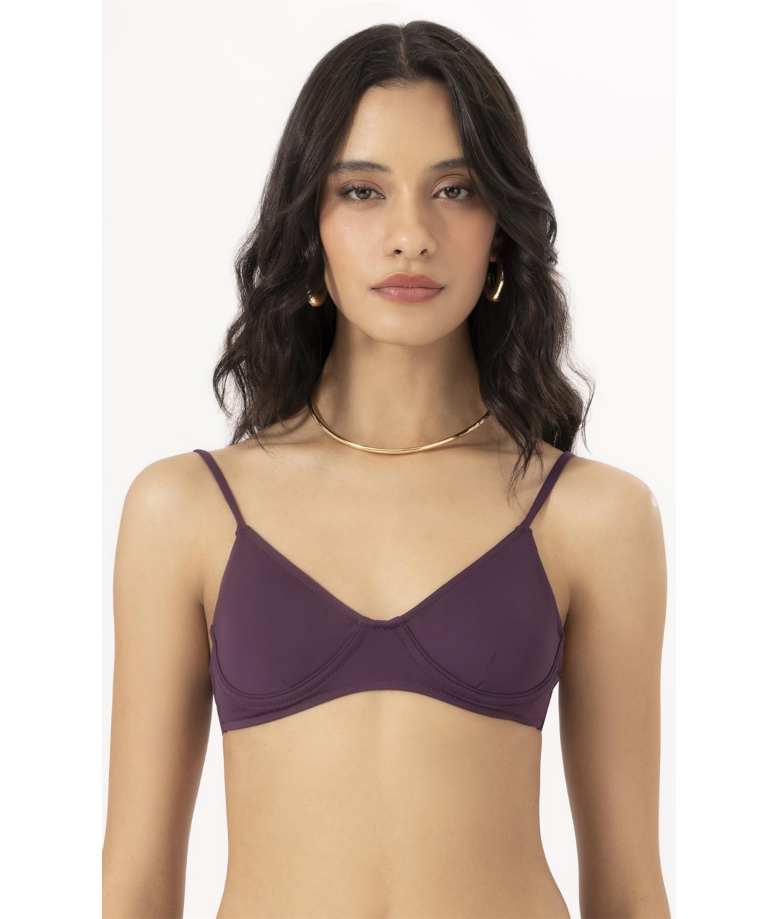 Top Meia Taça Pala Comfort Clássicos Beringela
