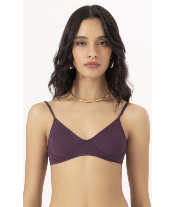 Top Meia Taça Pala Comfort Clássicos Beringela