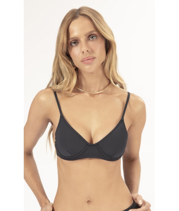 Top Meia Taça Pala Comfort Clássicos Preto i