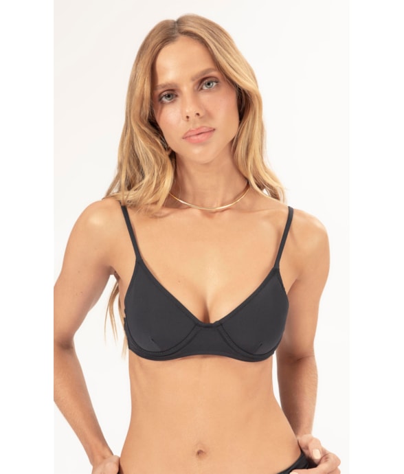 Top Meia Taça Pala Comfort Clássicos Preto i