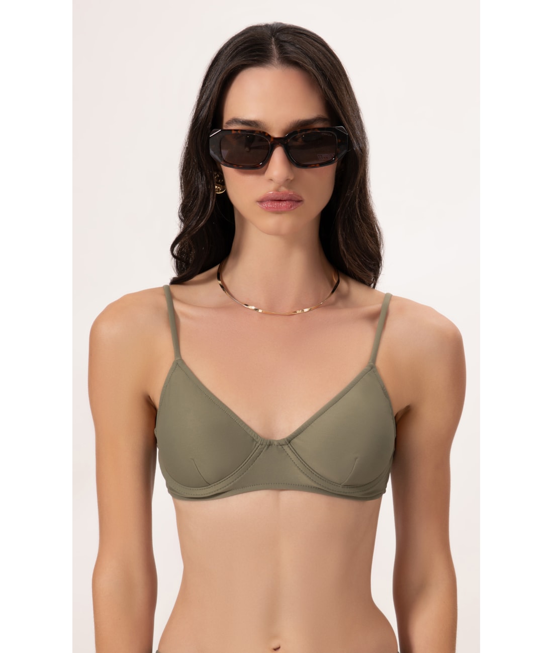 Top Meia Taça Pala Comfort Clássicos Verde Oliva