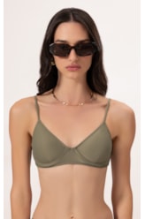 Top Meia Taça Pala Comfort Clássicos Verde Oliva