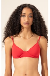 Top Meia Taça Pala Comfort Clássicos Vermelho