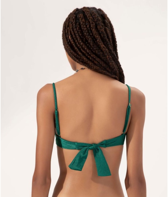 Top Meia Taça Pala Comfort Magic Verde Escuro