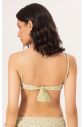 Top Meia Taça Pala Comfort Rendado Lux Verde Agua