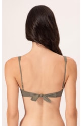 Top Meia Taça Recorte Comfort Air Sense Verde Militar