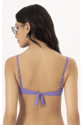 Top Meia Taça Recorte Comfort Canelado Geo Violeta