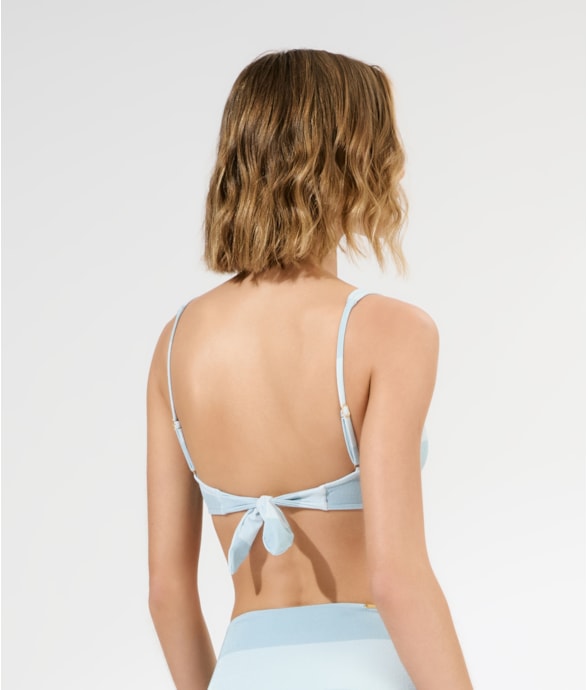 Top Meia Taça Recorte Comfort San Diego Azul Seco