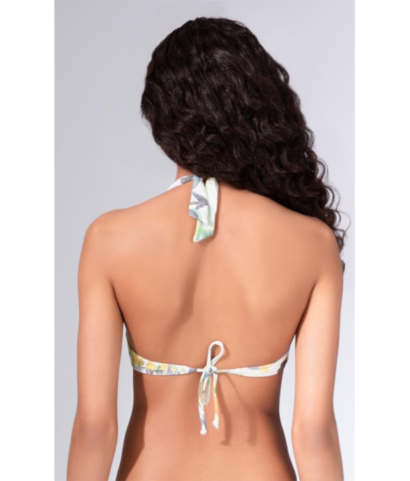 Top Meia Taça Recorte Viés Comfort Bouquet Off White