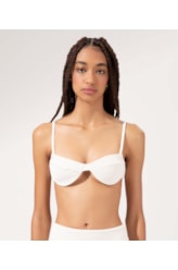 Top Meia Taça Reto Comfort Jacquard Ibiz Off White