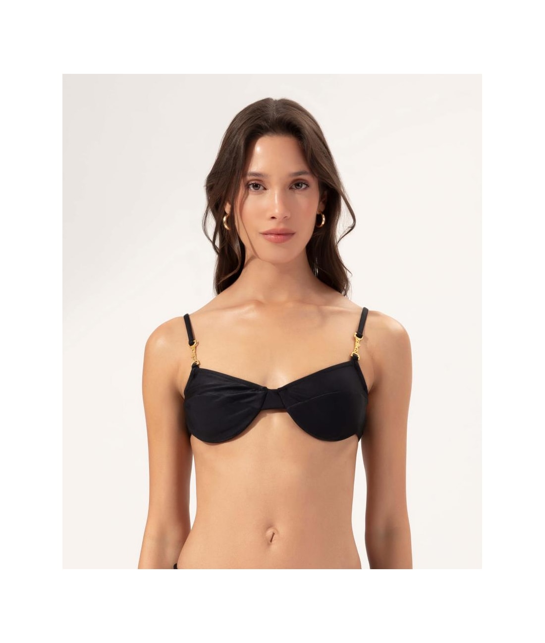 Top Meia Taça Retrô Comfort Amalfi Preto