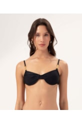 Top Meia Taça Retrô Comfort Amalfi Preto